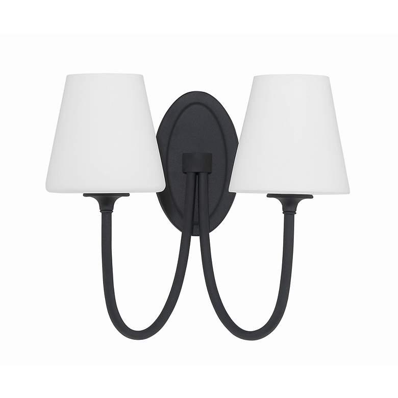 Image 3 Juno 2 Light Black Forged Wall Mount more views