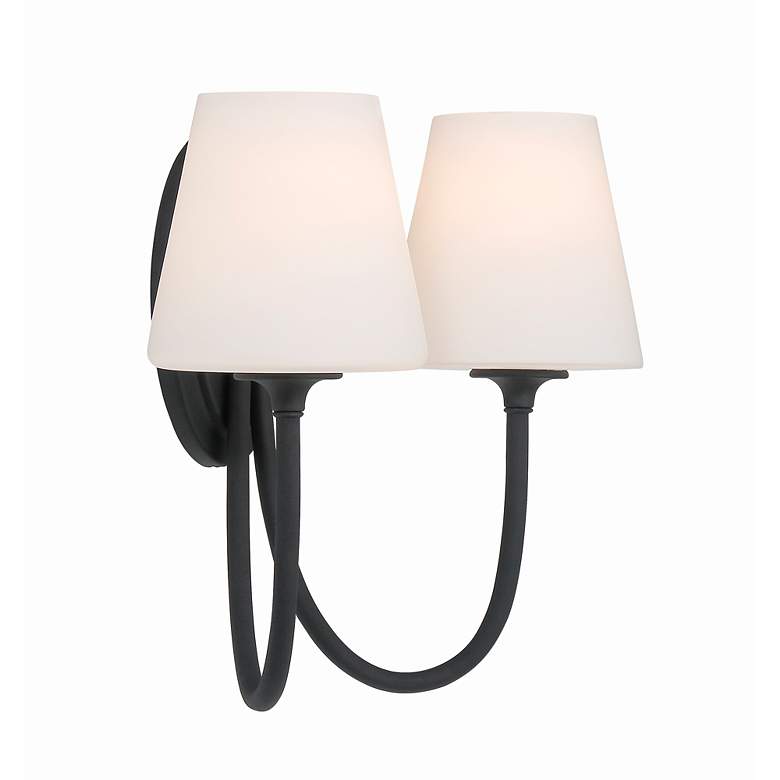 Image 5 Juno 2 Light Black Forged Wall Mount more views