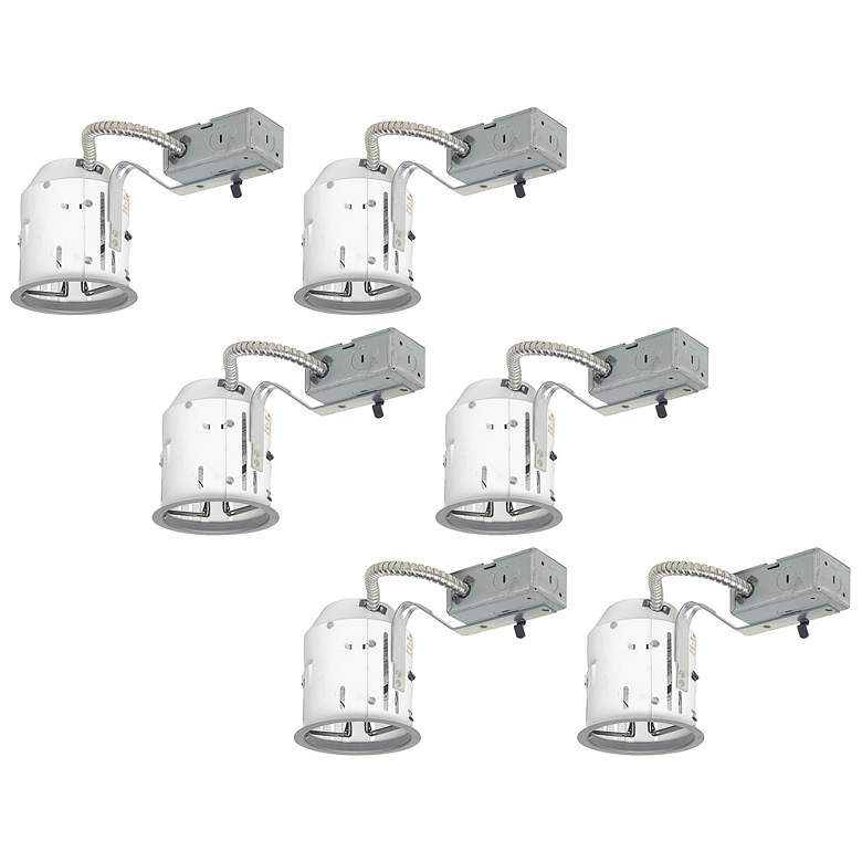 Image 1 Juno 4 inch Line Voltage Non-IC Remodel Housings Set of 6