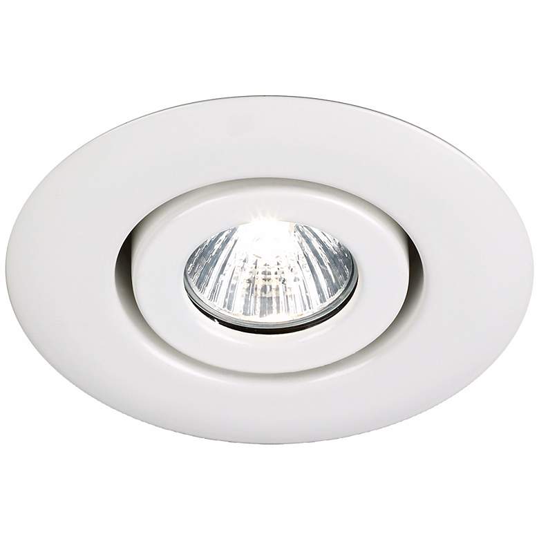 Image 1 Juno 4 inch Low Voltage White Gimbal Recessed Light Trim
