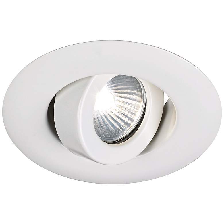 Image 3 Juno 4 inch Low Voltage White Gimbal Recessed Light Trim more views