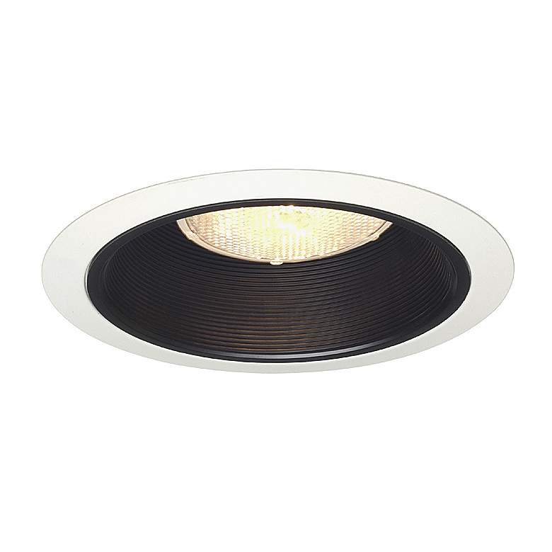 Image 1 Juno 6 inch Line Voltage Blanc Black Baffle Recessed Light Trim