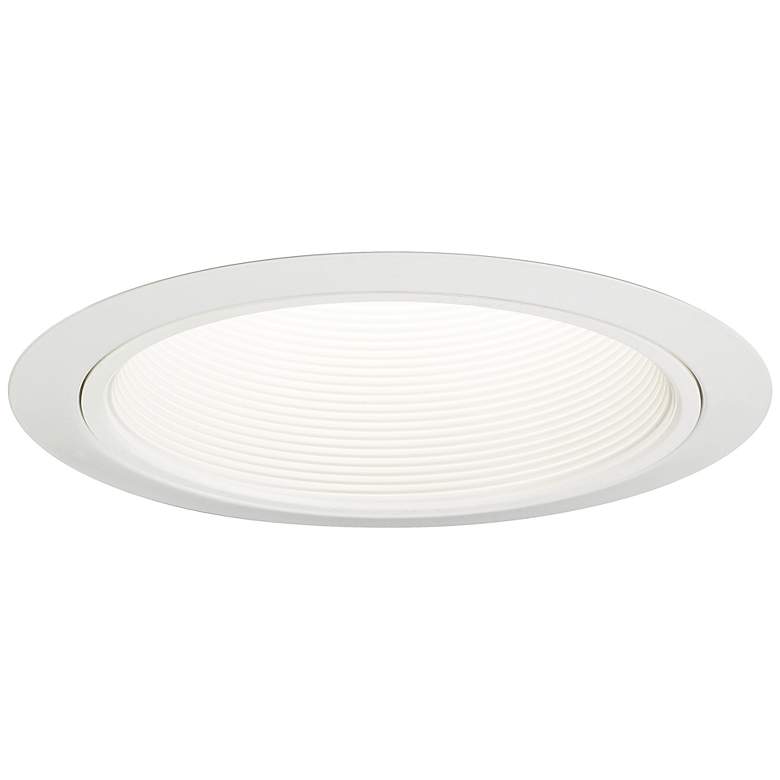Image 3 Juno 6" White Metal Baffle Recessed Light Trim more views