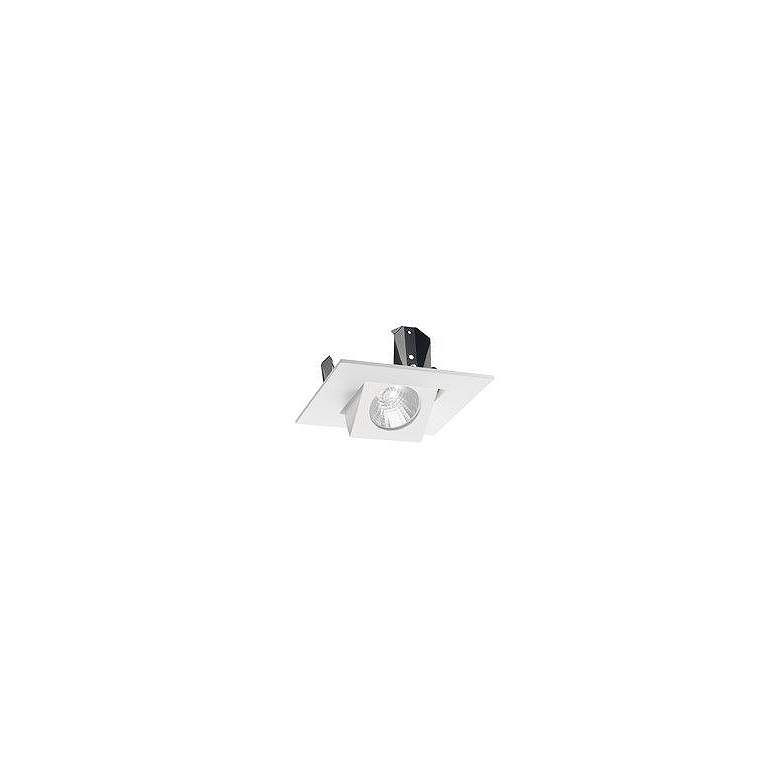 Image 1 Juno Adjustable White 4" Square Flush Gimbal Trim