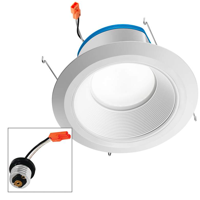 Image 1 Juno AI 6" White Baffle Trim Recessed Retrofit Downlight