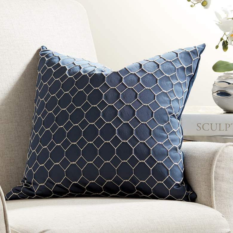 Image 1 Juno Cobalt 20" Square Throw Pillow