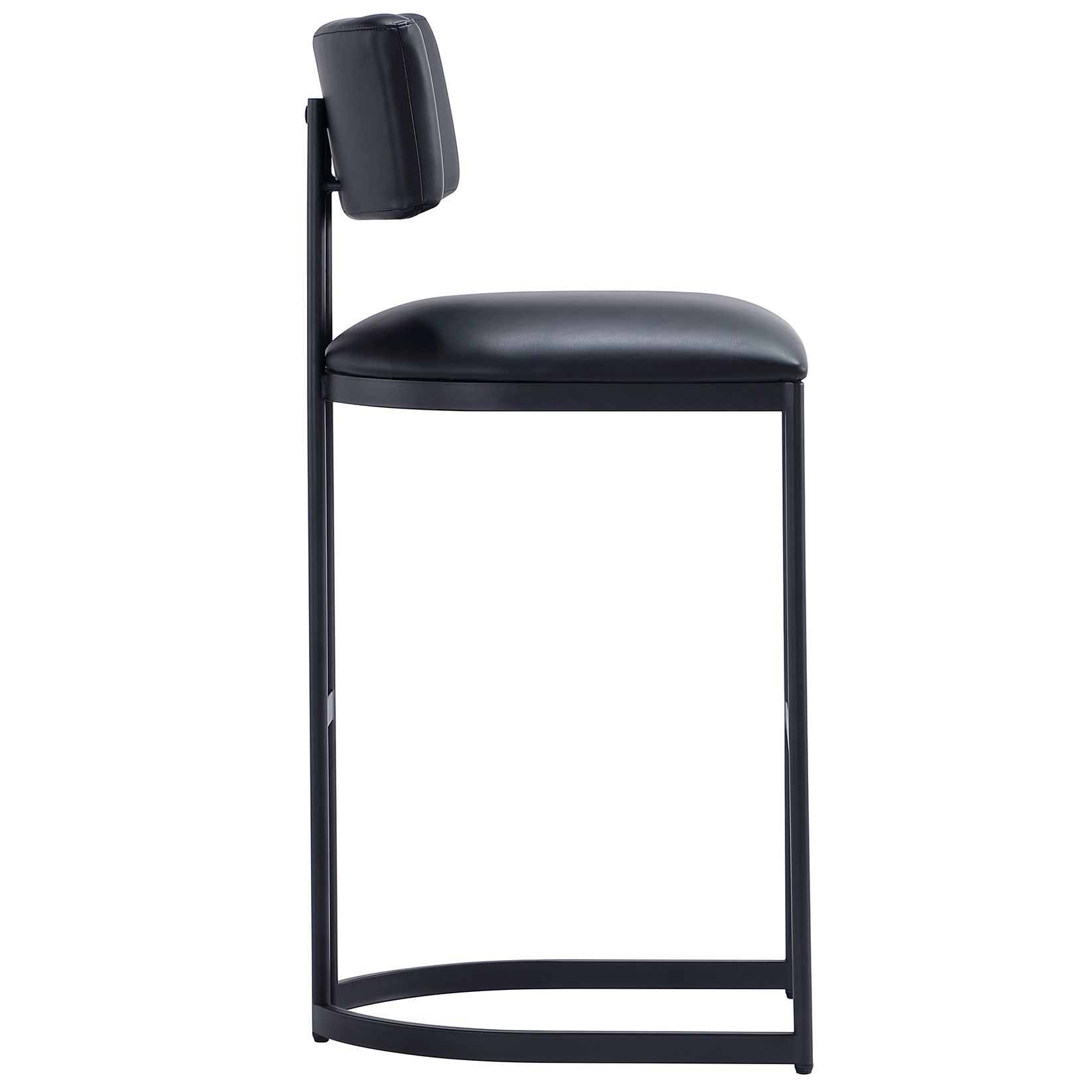 Juno Contemporary Modern Metal Barstool in Black