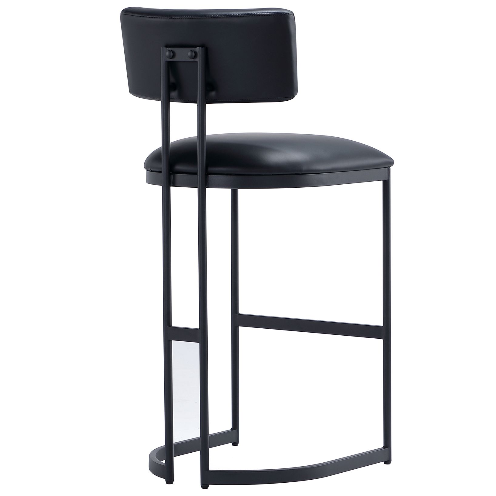 Juno Contemporary Modern Metal Barstool in Black
