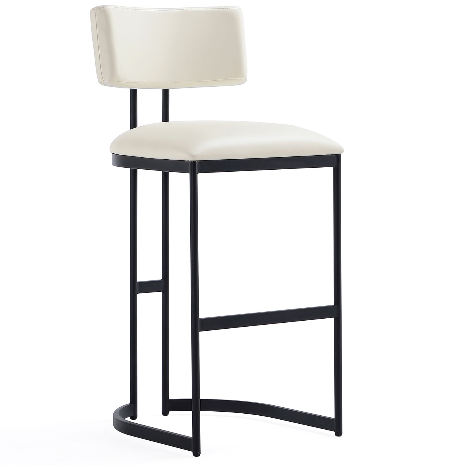 Image 3 Juno Contemporary Modern Metal Barstool in Ivory more views