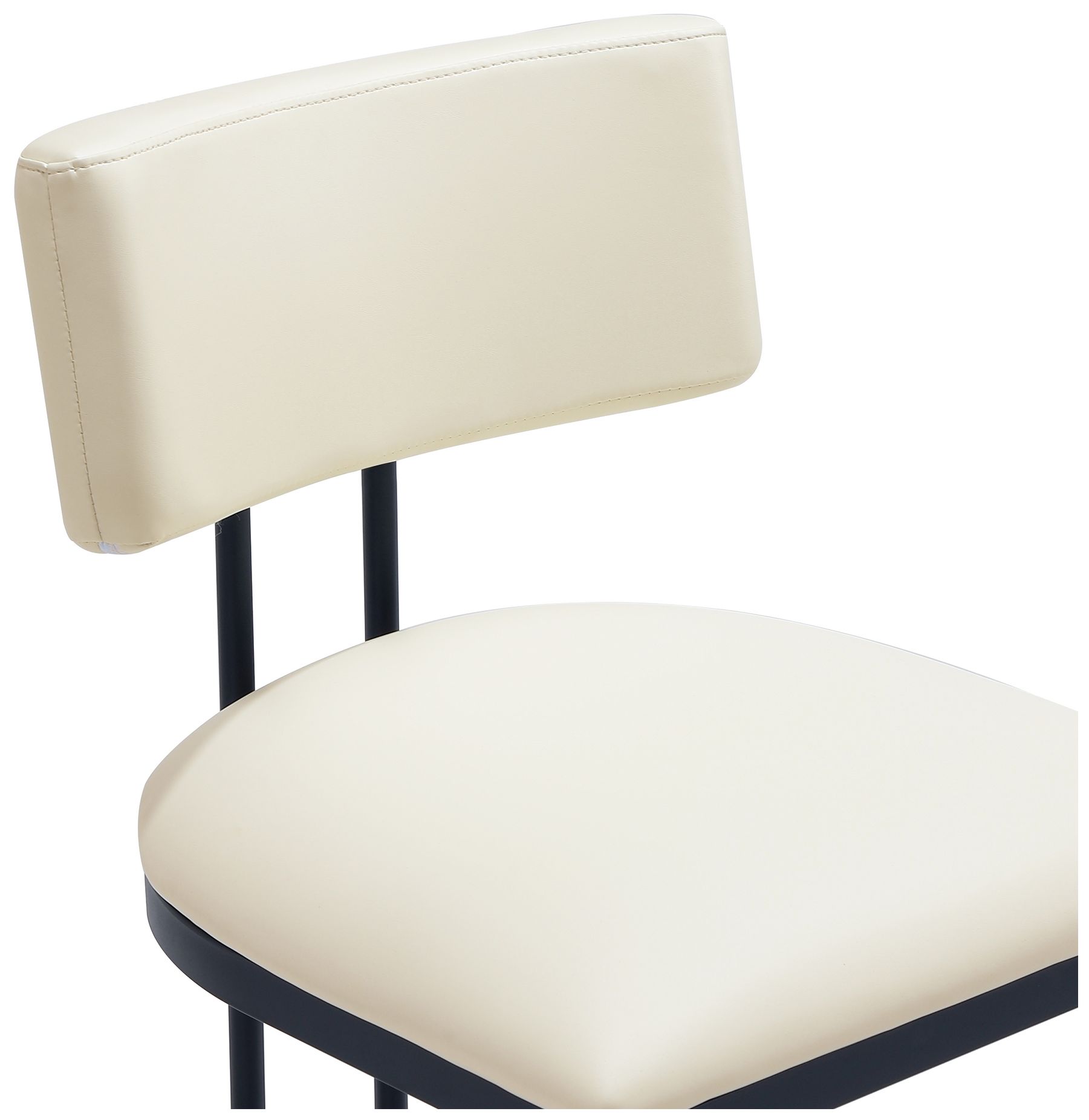 Image 6 Juno Contemporary Modern Metal Barstool in Ivory more views