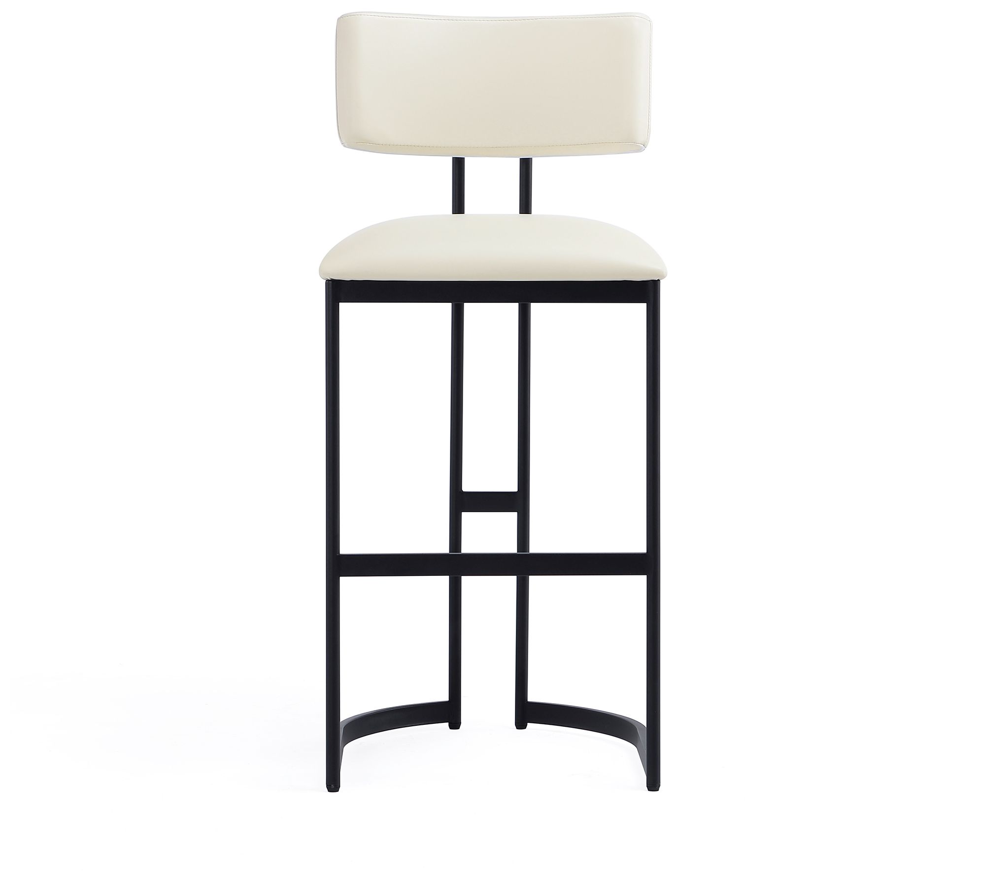 Image 7 Juno Contemporary Modern Metal Barstool in Ivory more views