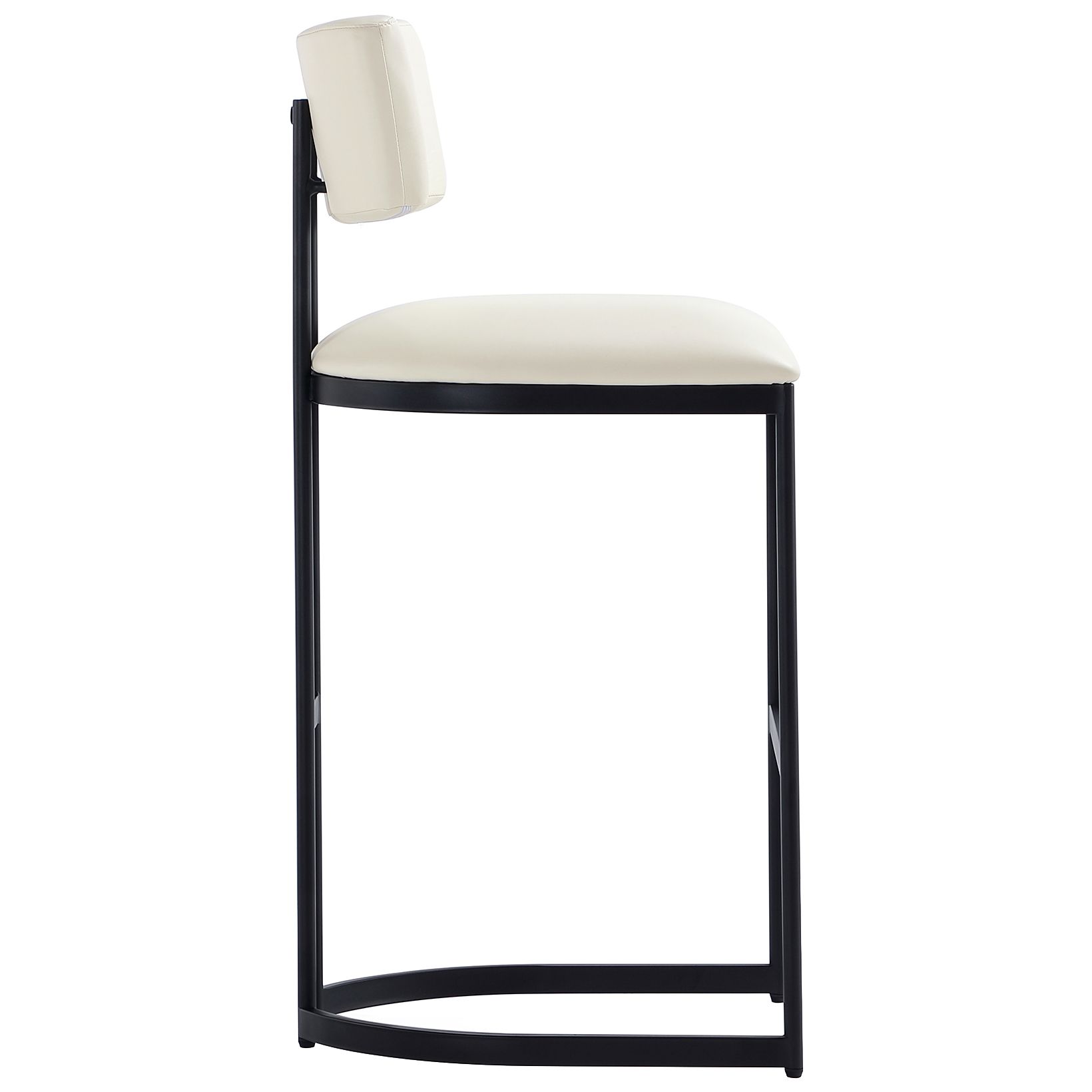Juno Contemporary Modern Metal Barstool in Ivory