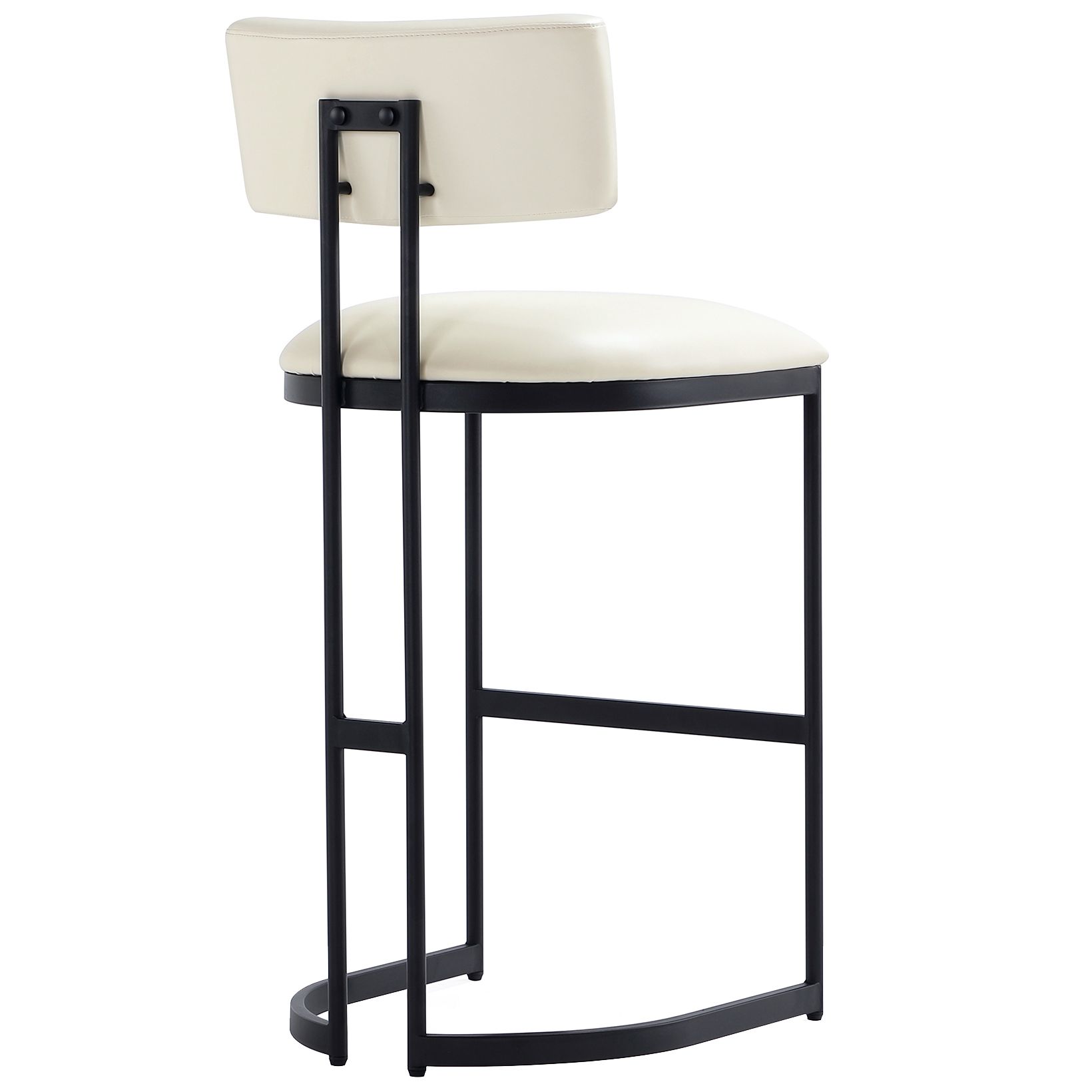 Juno Contemporary Modern Metal Barstool in Ivory