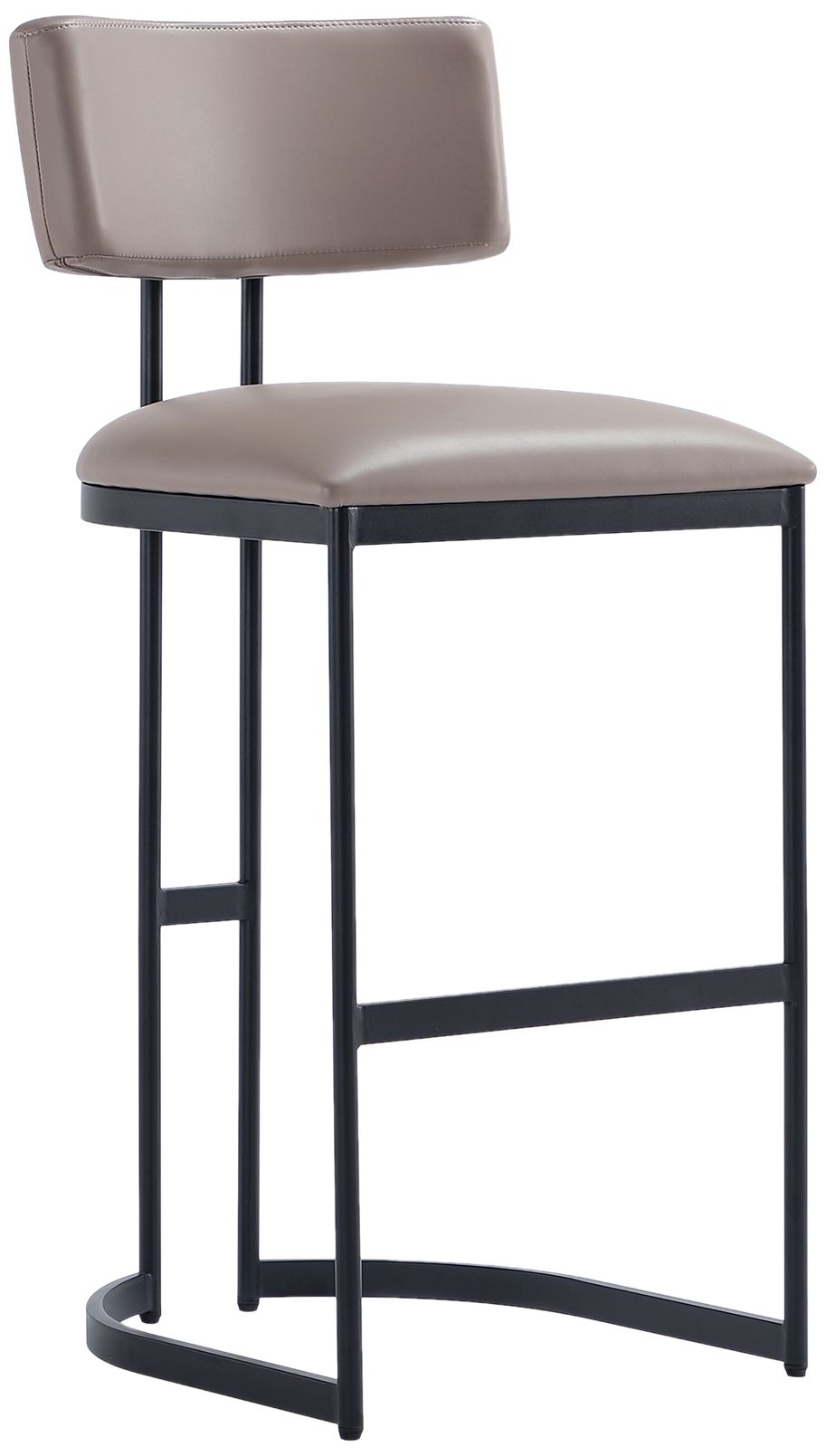 Image 2 Juno Contemporary Modern Metal Barstool in Taupe