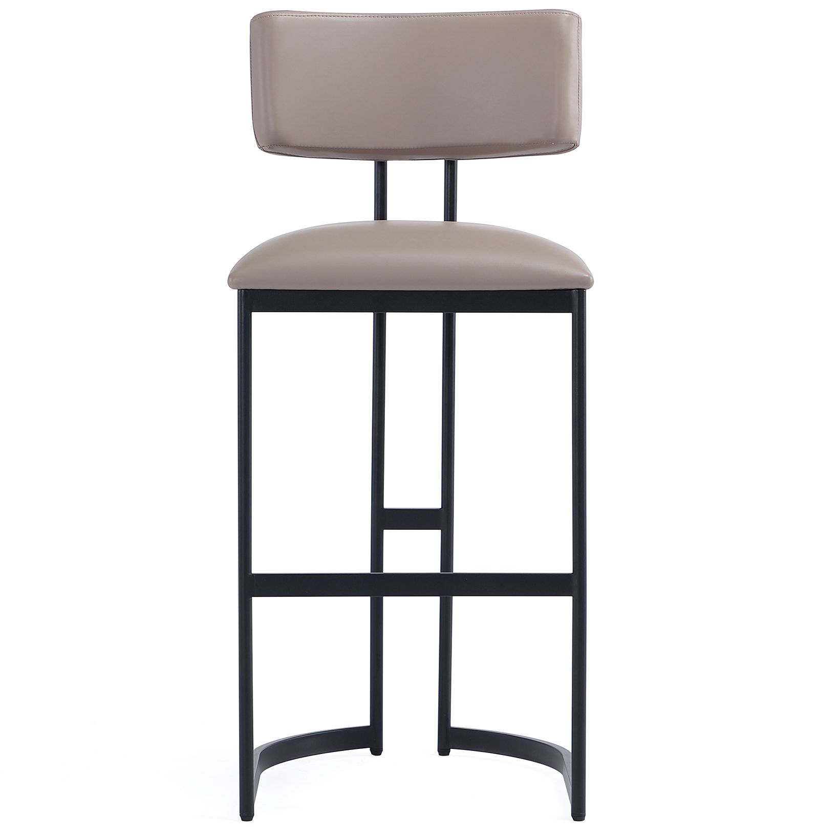 Image 7 Juno Contemporary Modern Metal Barstool in Taupe more views