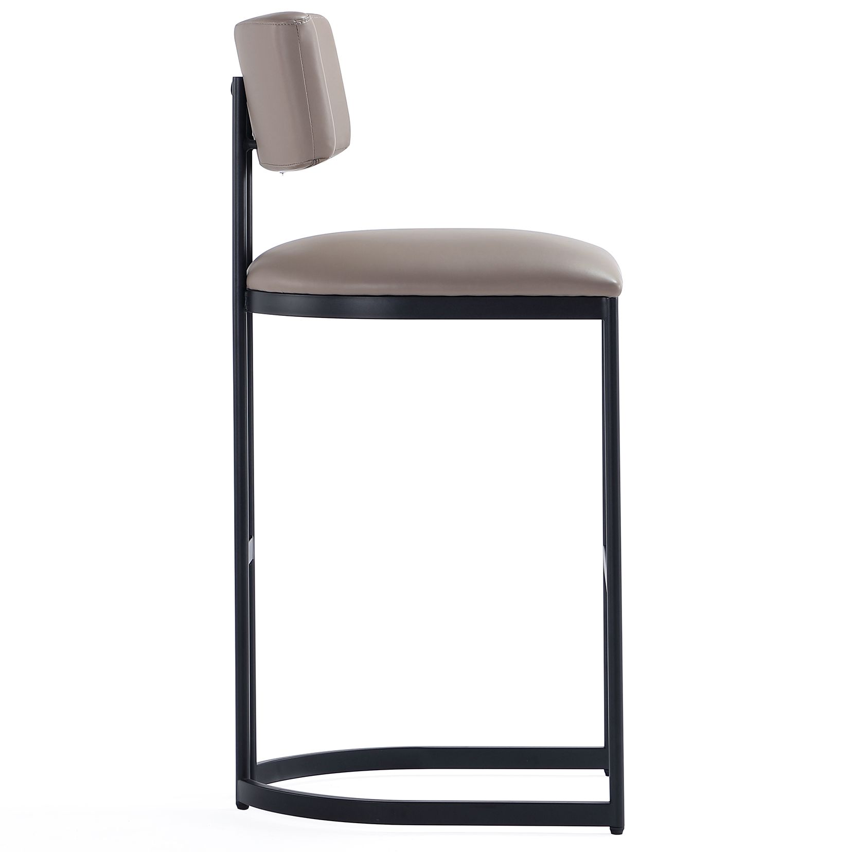 Juno Contemporary Modern Metal Barstool in Taupe