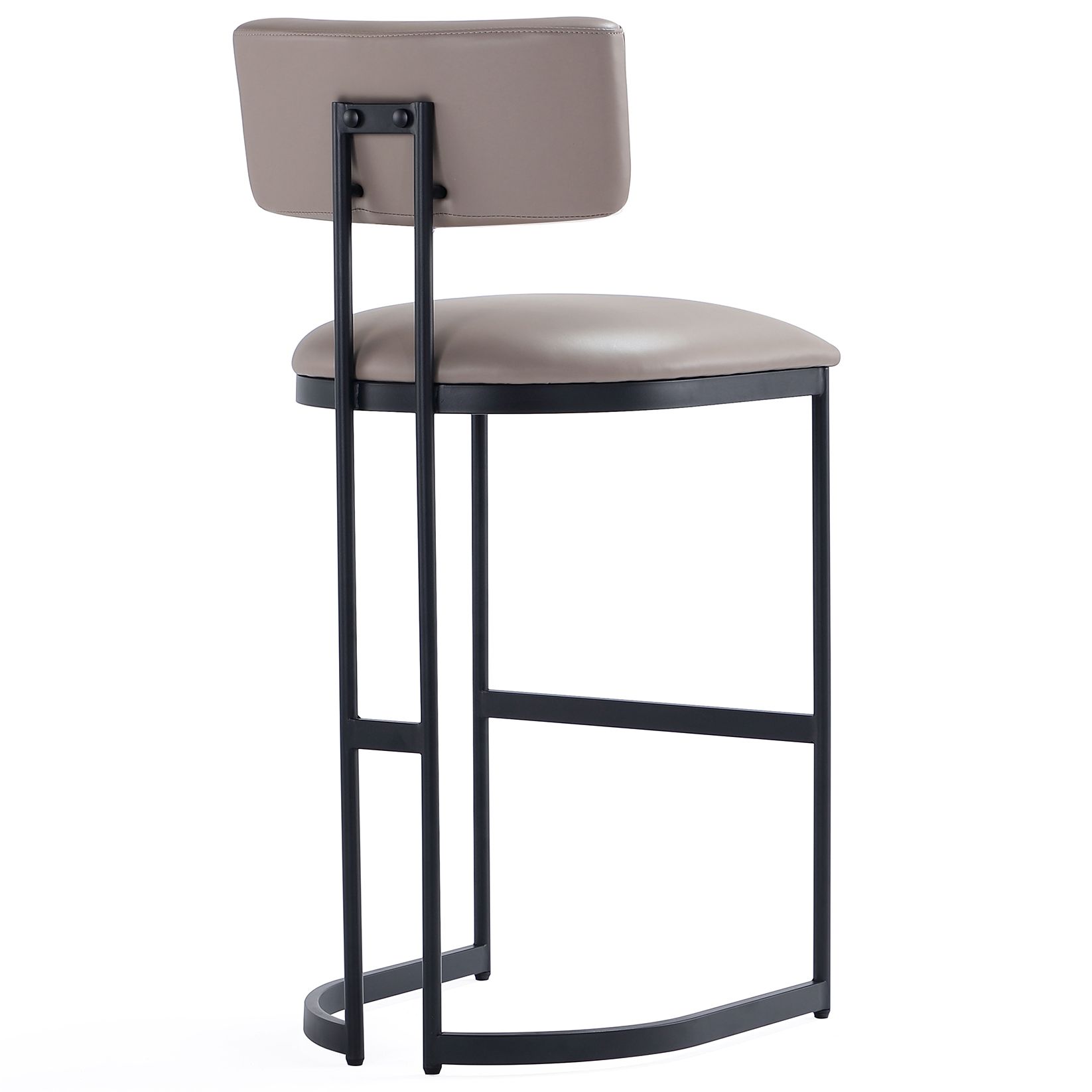 Juno Contemporary Modern Metal Barstool in Taupe