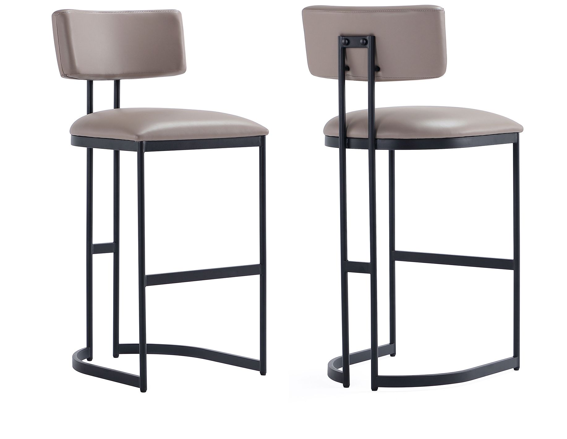 Juno Contemporary Modern Metal Barstool in Taupe