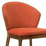 Juno Set of 2 Dining Side Chairs in Orange Fabric and Walnut Wood