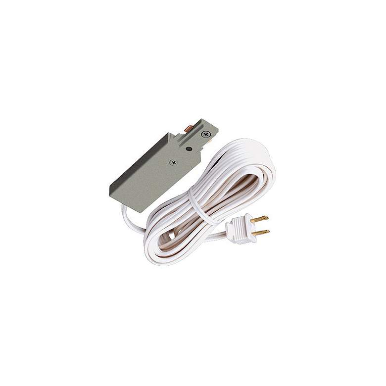 Image 1 Juno Silver Electrical End Feed Cord and Plug Connector