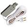 Juno Silver Electrical End Feed Cord and Plug Connector