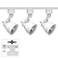 Juno Trac-Lites 3-Light White Bell Floating Canopy Track Kit