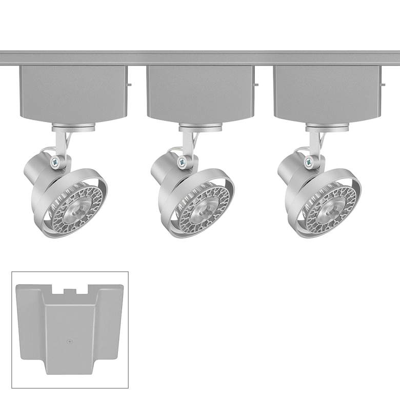 Image 1 Juno Trac-Master 3-Light Silver Floating Canopy Track Kit