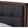 Jupiter Gray Fabric Button-Tufted Full Platform Bed