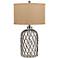 Jupiter Mesh and Clear Glass Table Lamp