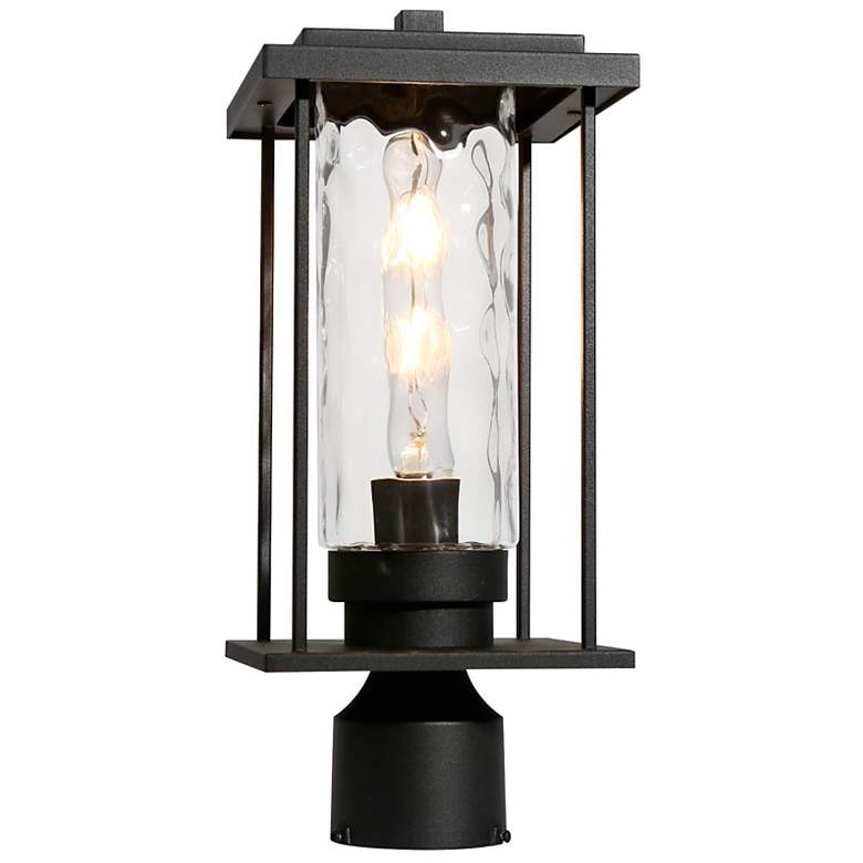 Image 1 Jushoa 15.7" High Black Outdoor Post Light