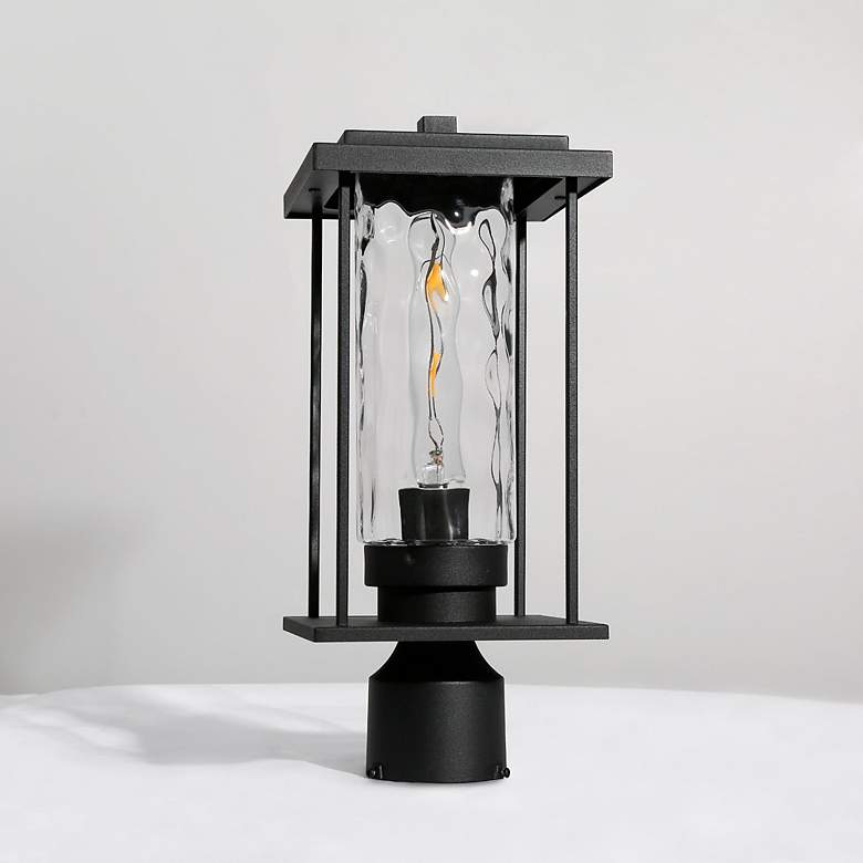 Image 4 Jushoa 15.7" High Black Outdoor Post Light more views