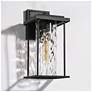 Thumbnail2 of Jushoa 8.3" High Black Glass Outdoor Wall Light more views