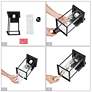 Thumbnail3 of Jushoa 8.3" High Black Glass Outdoor Wall Light more views