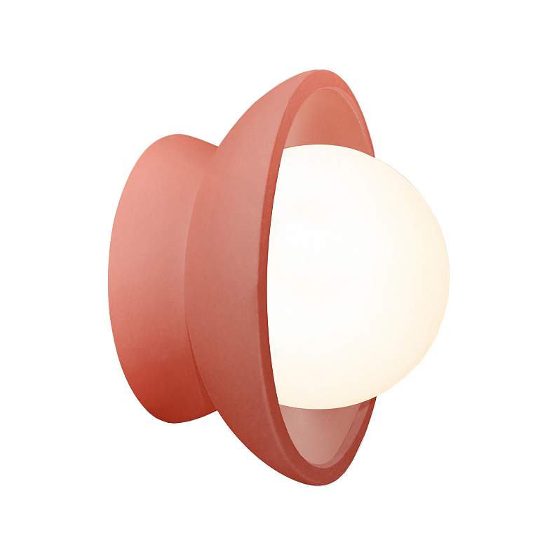 Image 2 Justic Design Ambiance 6 1/4"H Gloss Blush LED Wall Sconce more views