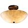 Justice Clouds 14" Semi-Flush Bronze and Faux Stone Ceiling Light