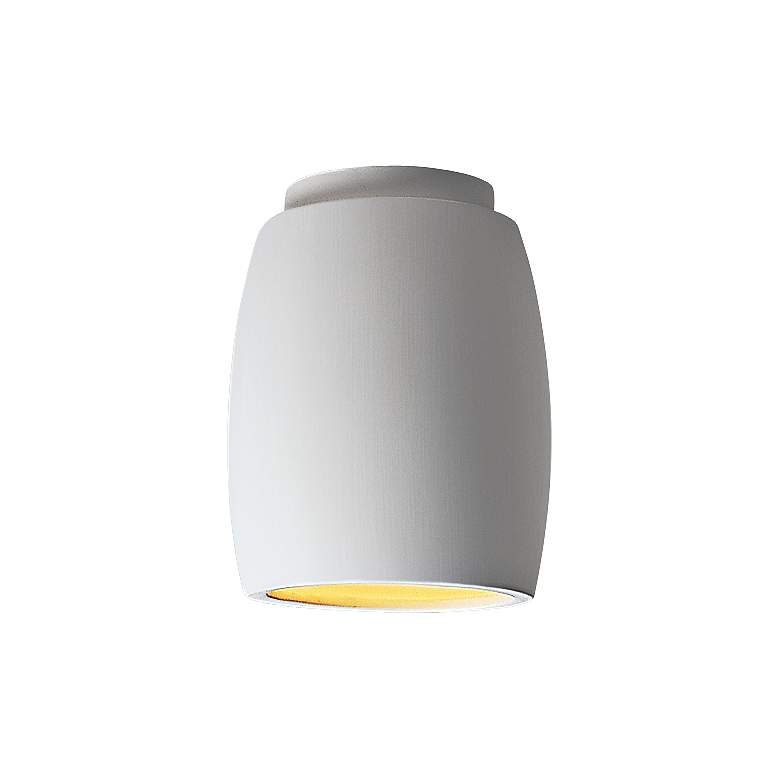 Image 1 Justice Design 6 3/4" Wide Curved Ceramic Ceiling Light