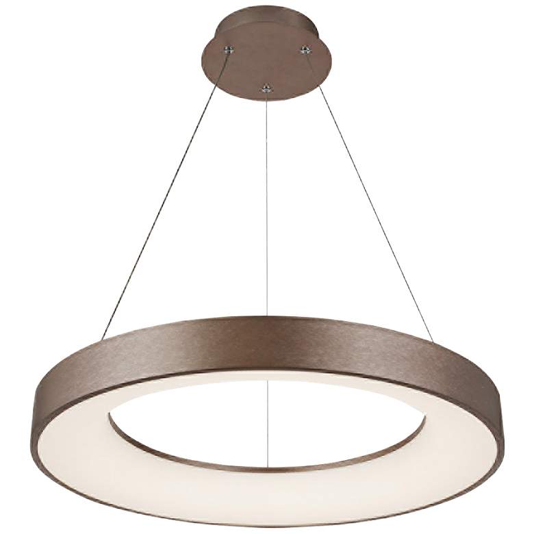 Image 2 Justice Design Acryluxe Sway 15" Light Bronze LED Ring Pendant Light