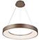 Justice Design Acryluxe Sway 15" Light Bronze LED Ring Pendant Light