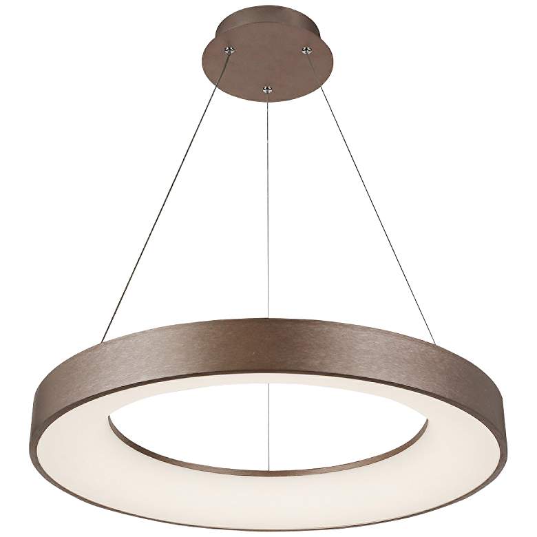 Image 2 Justice Design Acryluxe Sway 19" Light Bronze LED Ring Pendant Light