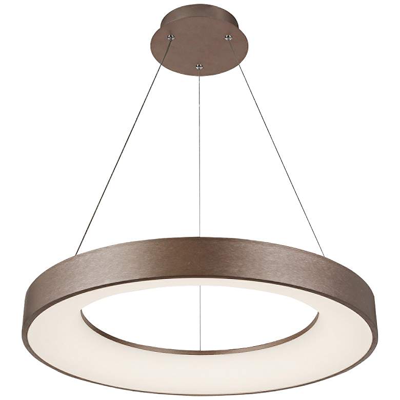 Image 2 Justice Design Acryluxe Sway 19" Light Bronze LED Ring Pendant Light