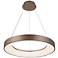 Justice Design Acryluxe Sway 19" Light Bronze LED Ring Pendant Light