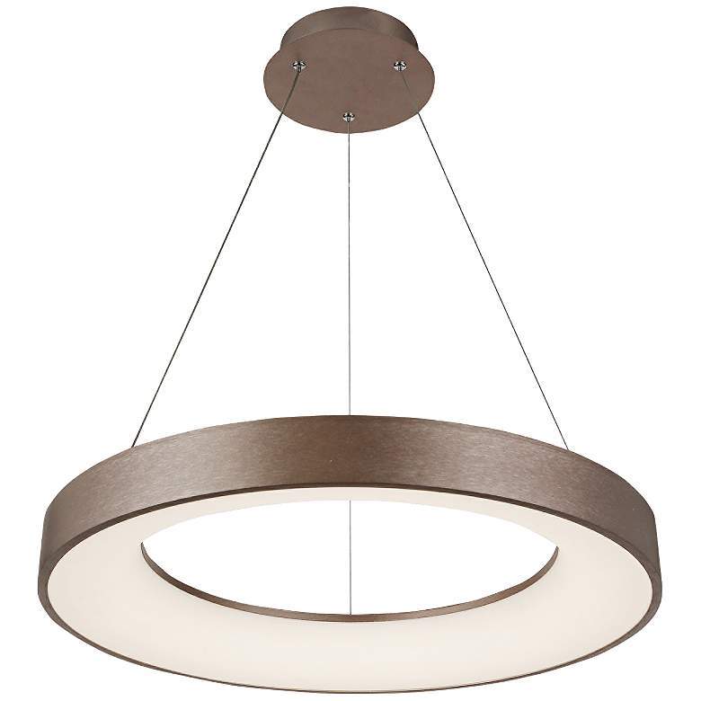 Image 2 Justice Design Acryluxe Sway 24 inch Bronze Modern LED Ring Pendant Light