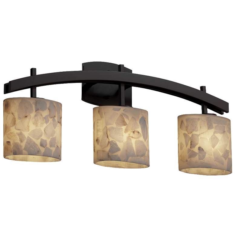 Image 1 Justice Design Alabaster Rocks 25 1/2" Rustic Arch LED Bath Light