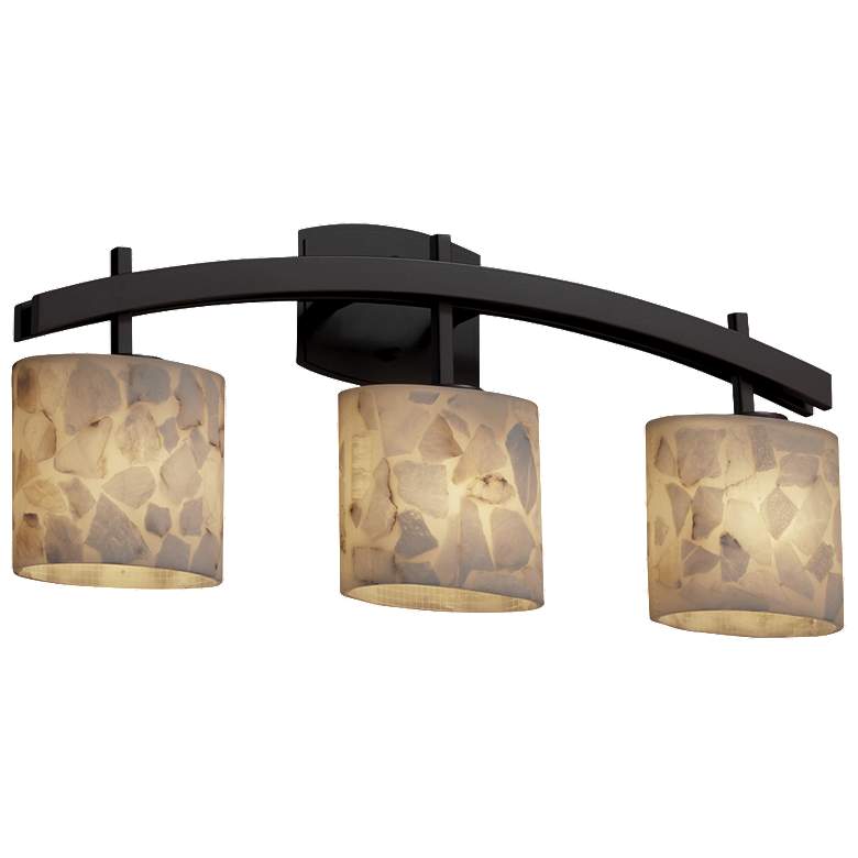 Image 1 Justice Design Alabaster Rocks 25 1/2 inch Rustic Arch LED Bath Light