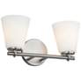 2_Justice Design Alpino 15" Wide Brushed Nickel 2-Light Wall Sconce more views