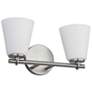 4_Justice Design Alpino 15" Wide Brushed Nickel 2-Light Wall Sconce more views