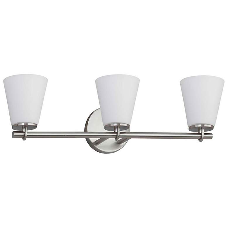 Image 4 Justice Design Alpino 25" Wide Brushed Nickel 3-Light Bath Light more views