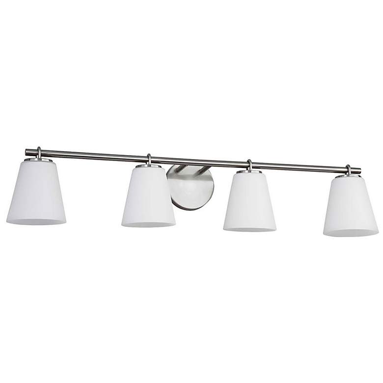 Image 3 Justice Design Alpino 35" Wide Brushed Nickel 4-Light Bath Light more views