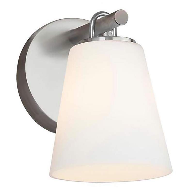 Image 1 Justice Design Alpino 7 1/4" High Brushed Nickel Wall Sconce