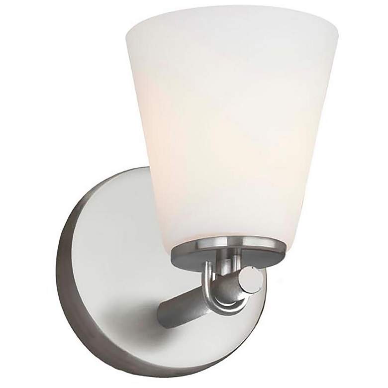 Image 2 Justice Design Alpino 7 1/4" High Brushed Nickel Wall Sconce more views